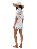 Floral Cutwork Cape Top