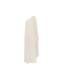 One-Shoulder Cape-Sleeve Flowy Maxi Dress