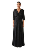 Black Shimmer Batwing Maxi
