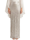 Sequin Pencil Midi Skirt