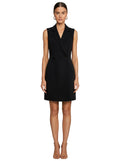 Black Double-Breasted Blazer Dress