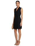 Black Double-Breasted Blazer Dress
