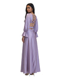 Lavender Cutout Bishop-Sleeve Gown