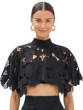 Floral Cutwork Cape Top