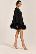 The Noir Feather Mini Dress