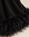 The Noir Feather Mini Dress
