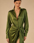 The Olive Knot Shirt Dress
