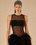 The Amara Feather Gown