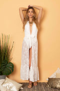 dulce frill lace maxi kimono