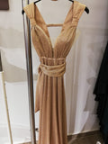 fish skin gold dress