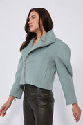 mint zippered cachet jacket