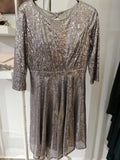 silver short dress