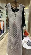 cotton white see through dress