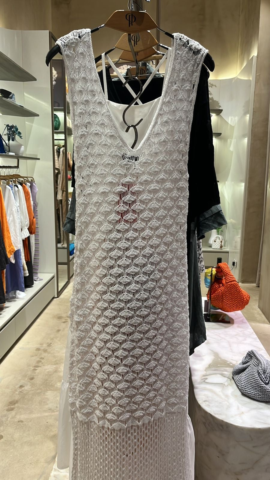 cotton white see through dress