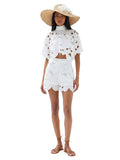 Floral Cutwork Cape Top
