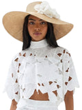 Floral Cutwork Cape Top