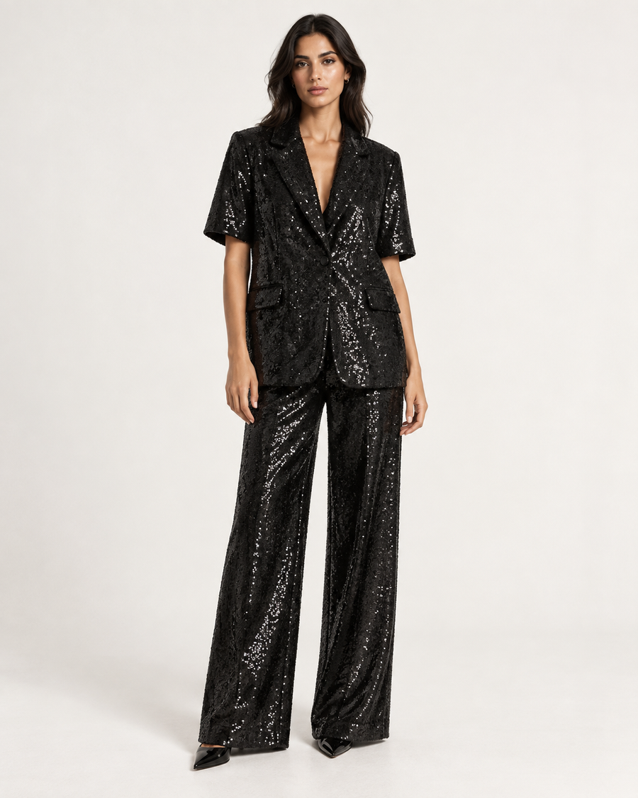 The Noir Sequin Pants