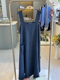linen dress pocket