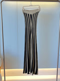 pants plisse stripes