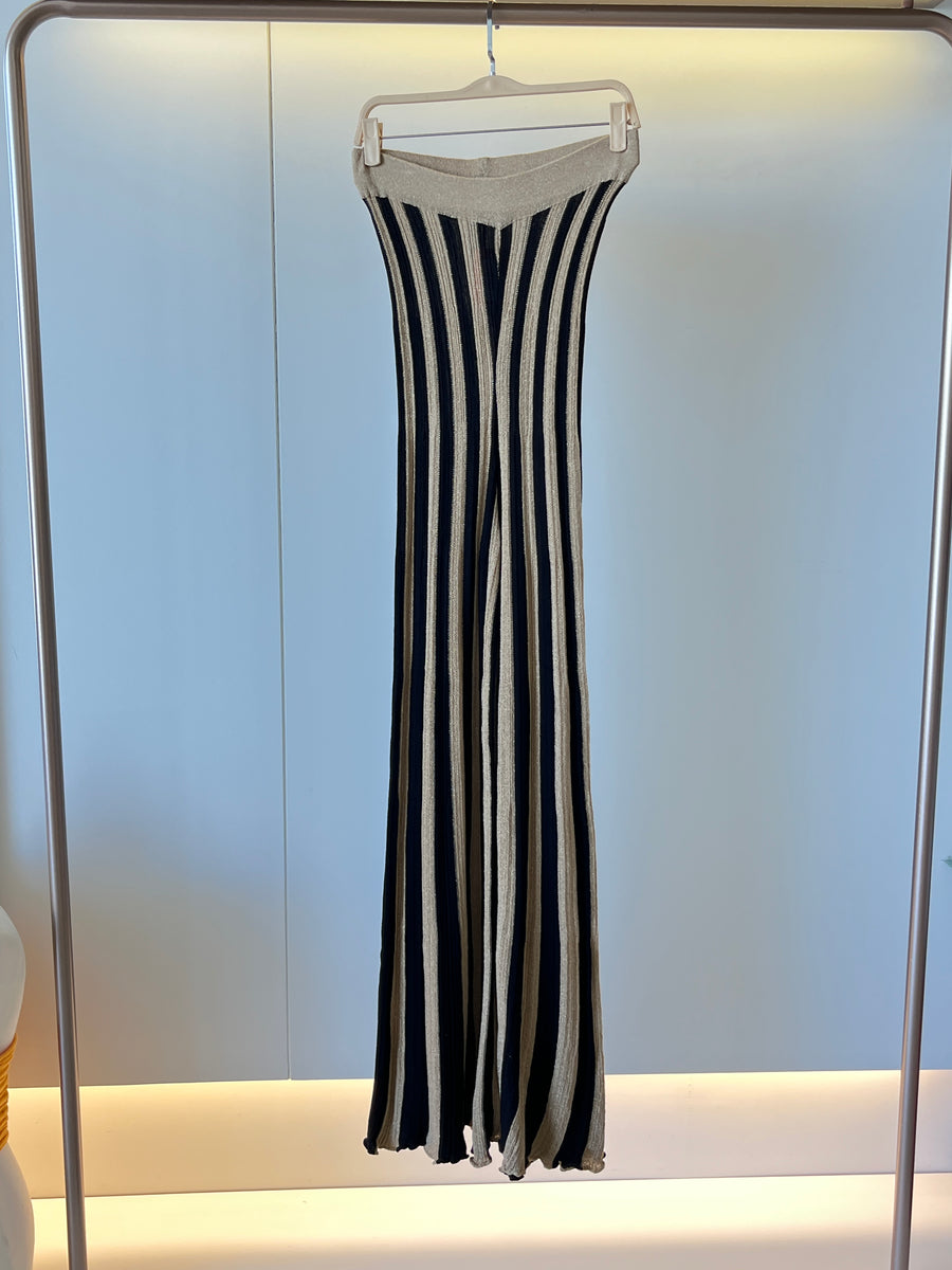 pants plisse stripes