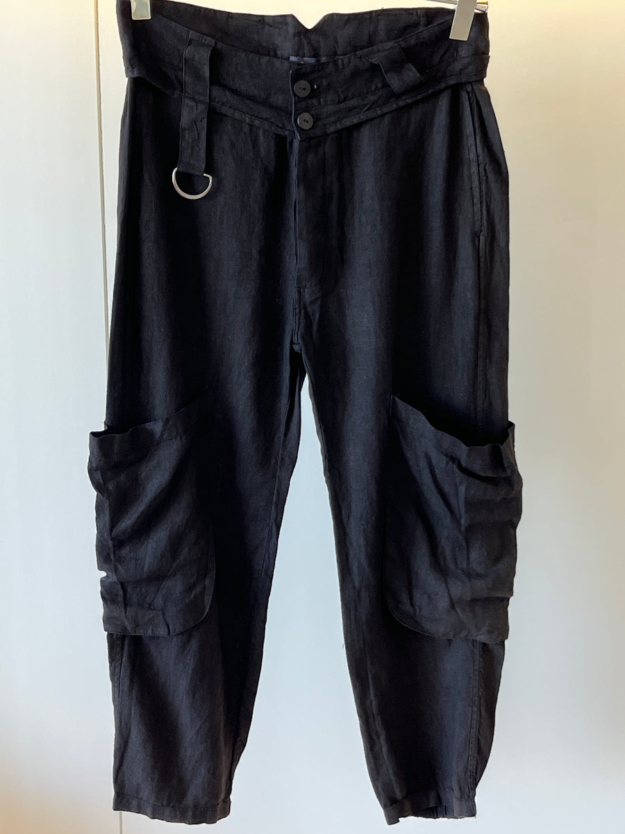 linen croped pants