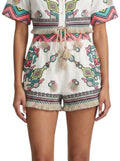 Boho Embroidered Tassel Shorts
