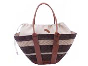 The Striped Wicker Market Basket