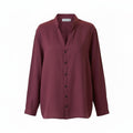 linen shirt v with button
