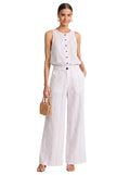 Pinstripe Linen Set