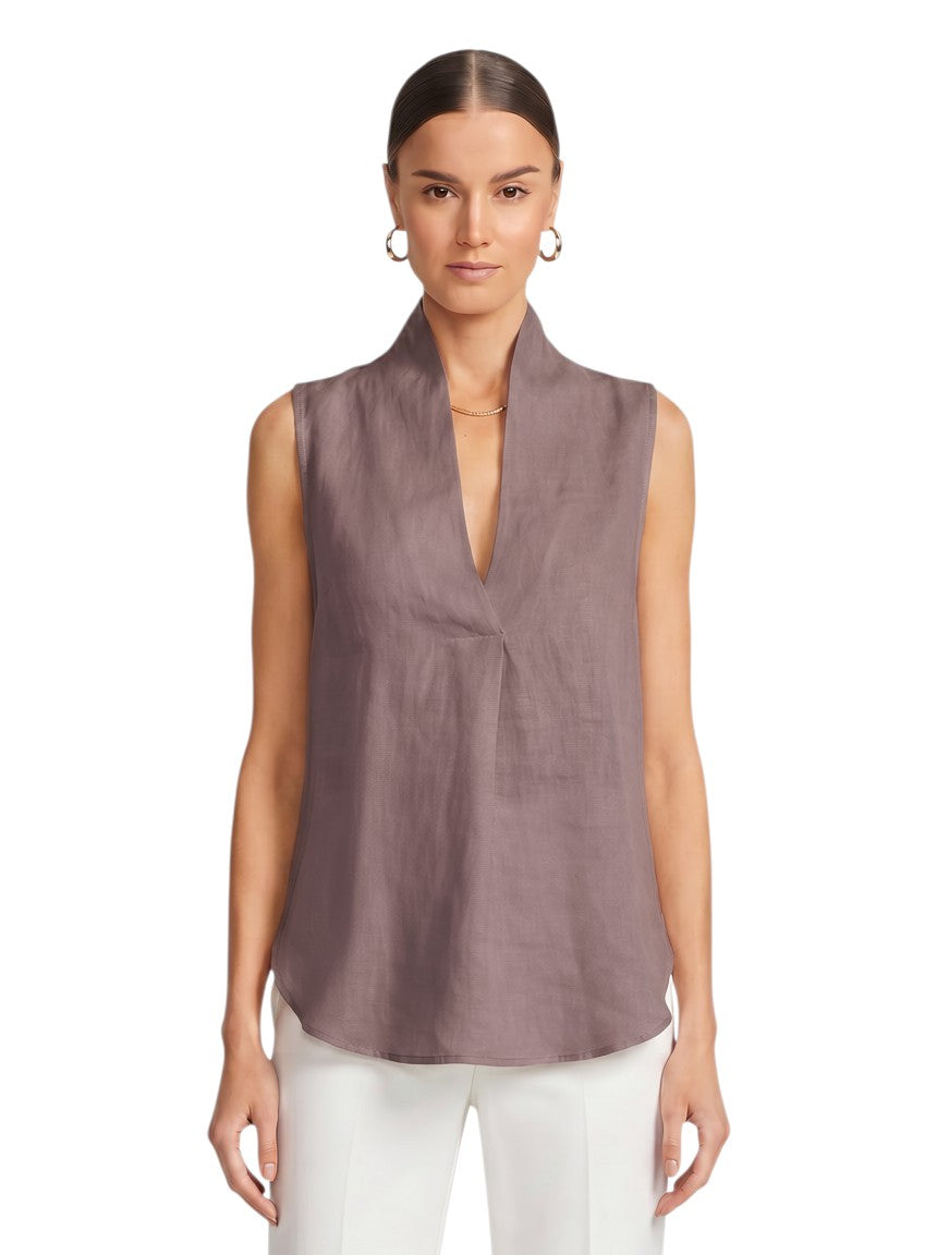 Linen Open Vest