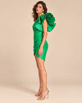 The Verde Ruffle Mini Dress