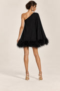 The Noir Feather Mini Dress