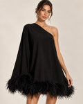 The Noir Feather Mini Dress