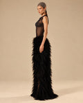 The Amara Feather Gown