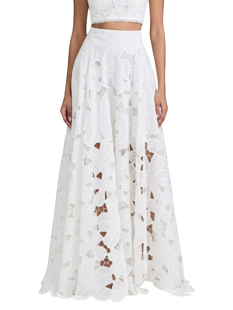 Floral Lace Maxi Skirt