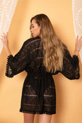 Aelia fringed lace kimono