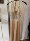 DECORATED BEIGE DRESS