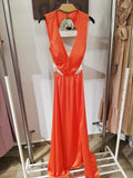 light orange dress