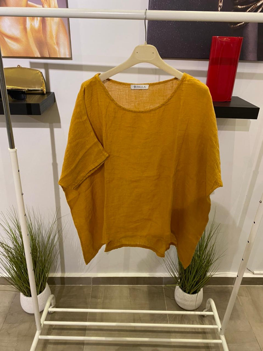 Linen Gauze Top Short