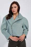 mint zippered cachet jacket