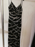 silver & black dress