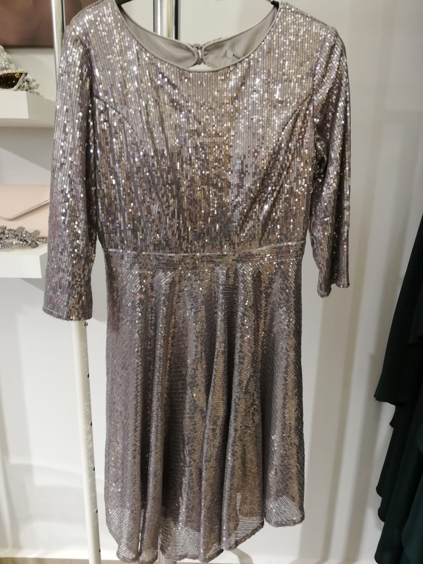 silver short dress