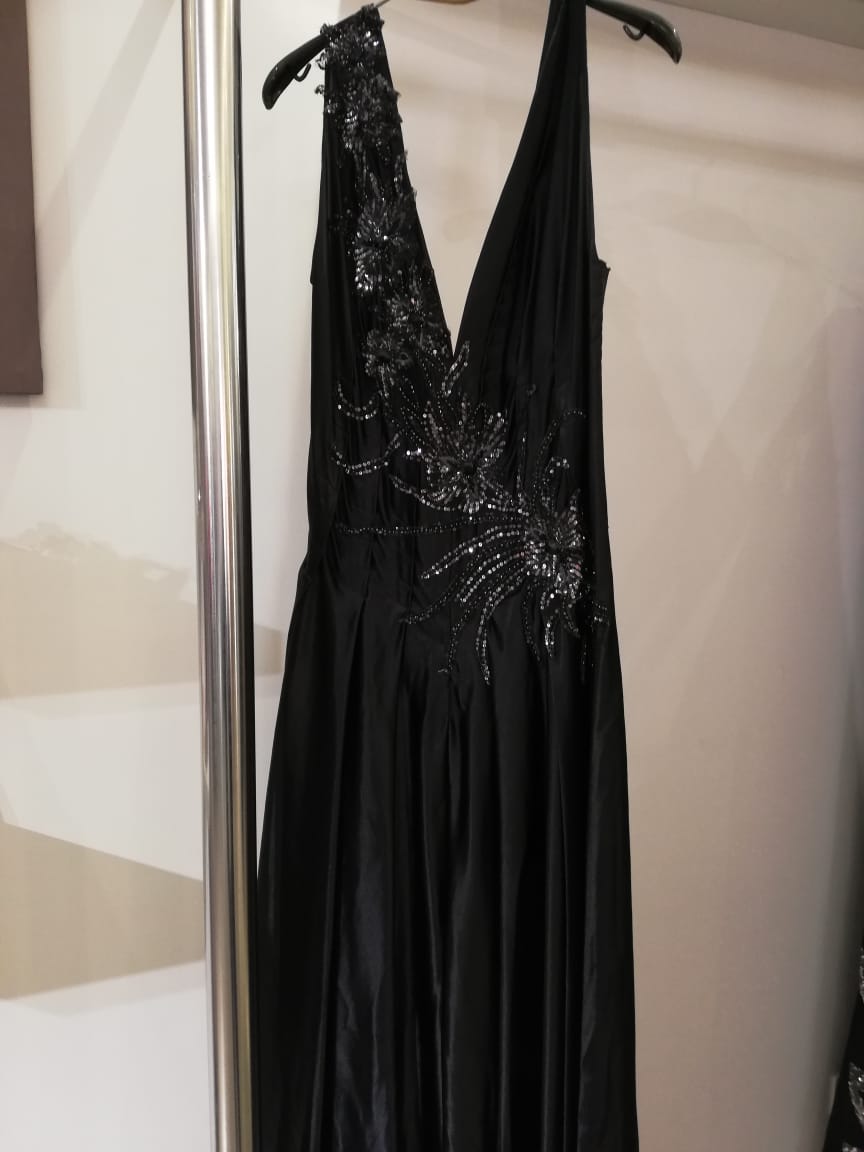 flower black dress